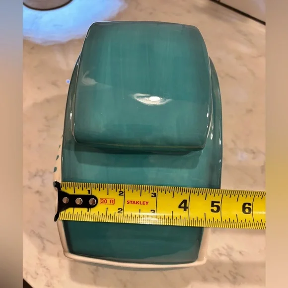 Blue Sky Clayworks Ceramic Retro Camper Cookie Jar Turquoise 16345 Whimsical - Picture 7 of 8